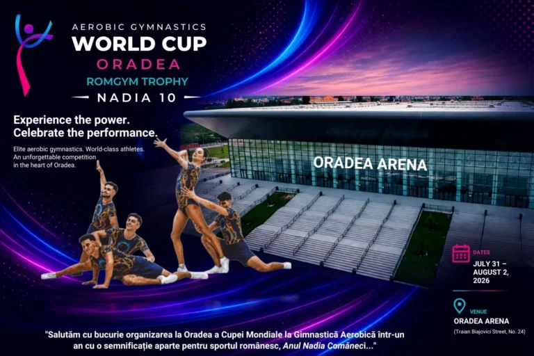 Cupa Mondială de Gimnastică Aerobică se ține la Oradea. Sportivi din 12 țări se pregătesc pentru marele spectacol de la Oradea Arena